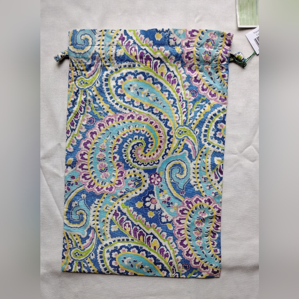 New With Tags Vera Bradley Travel Pouch Capri Blue